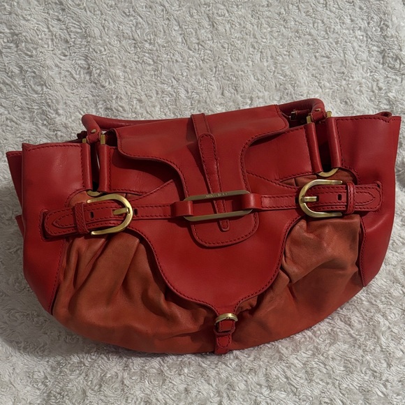 Handbags - Elegant Red Leather Women's Bag Jimmy Choo